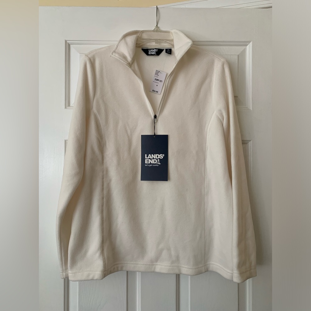 Lands End NWT quarter zip fleece size M